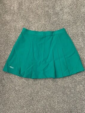 HEAD Women's Teal Green Pleated Skater Skirt